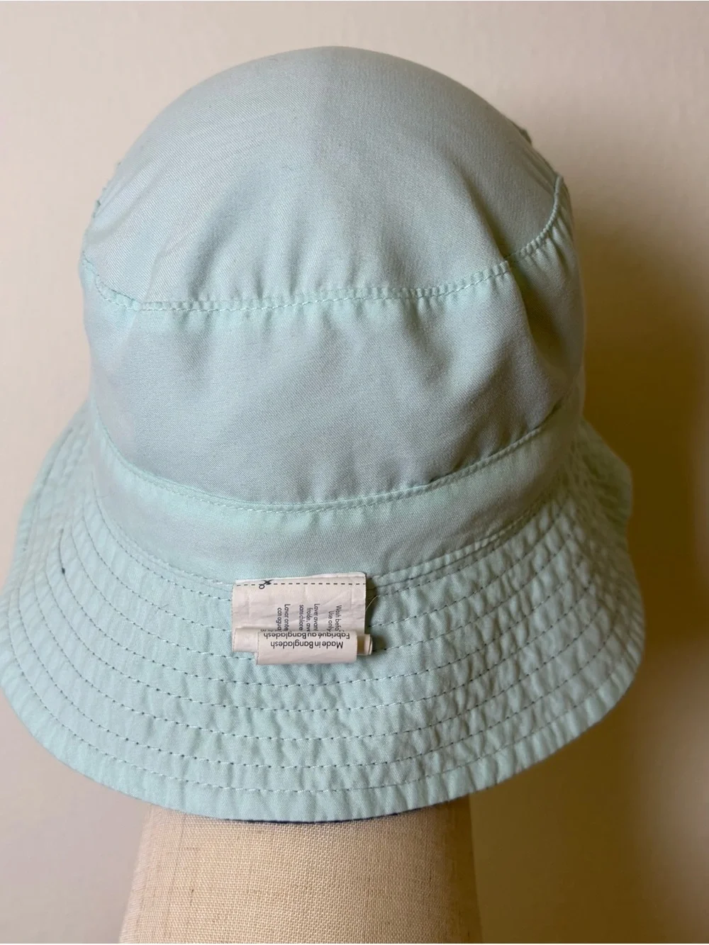 Carter's Reversible Baby Sun Bucket Hat Navy Blue Mint Green Swim Cap 12-24M
